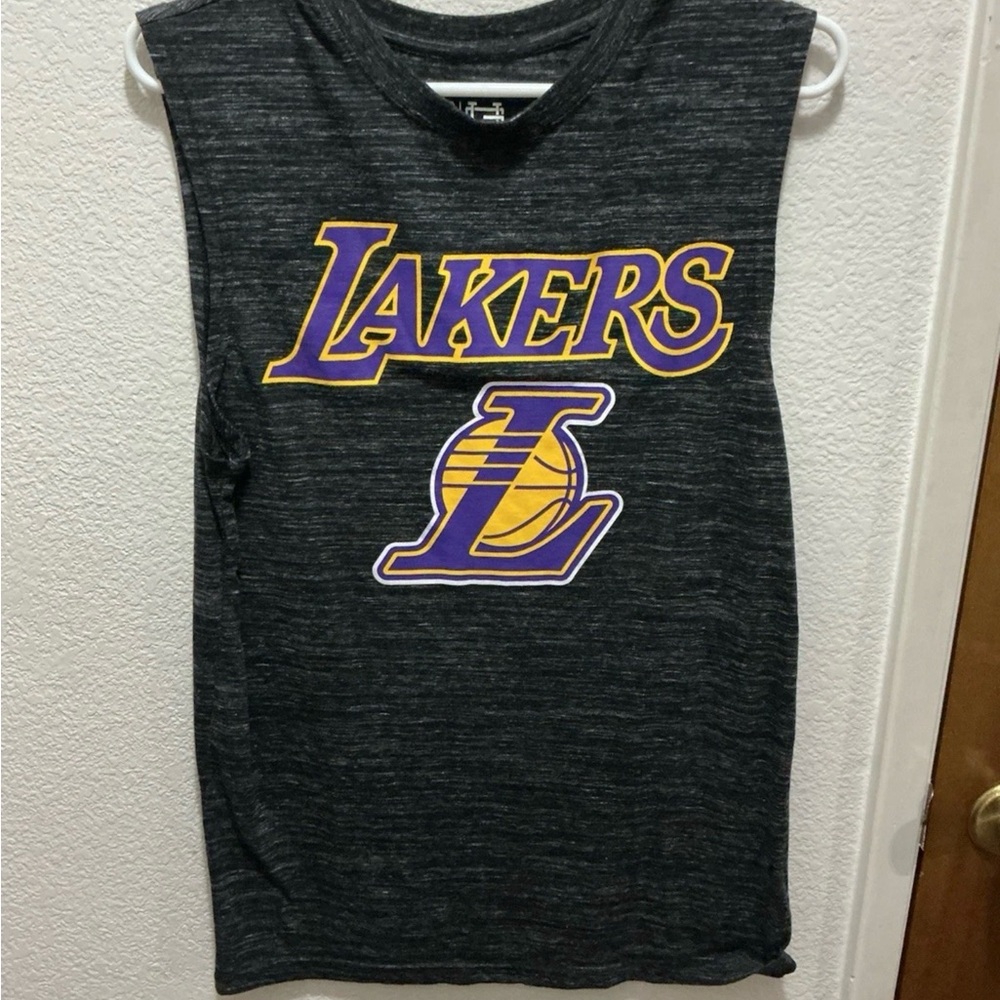NBA Lakers Kids Tank Top - Black and Yellow #0029